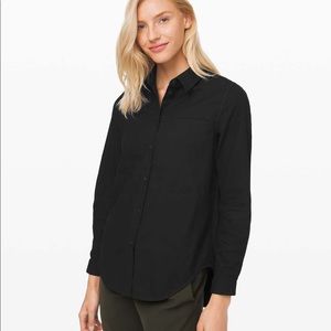 NWT Lululemon Full Day Ahead shirt Flannel black size 4